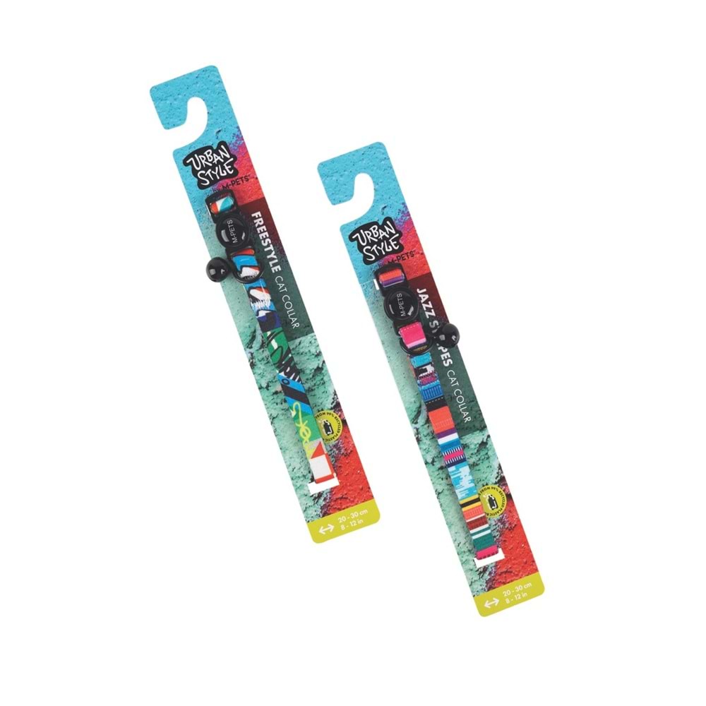 20801399 M-PETS URBAN STYLE JAZZ STRIPES KEDİ BOYUN TASMASI