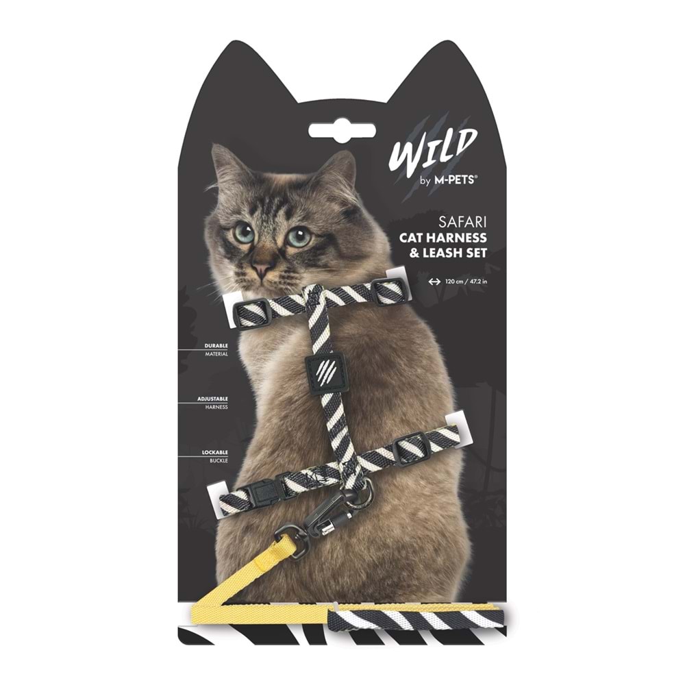 20801799 M-PETS WILD SAFARI KEDİ GÖĞÜS TASMASI SET