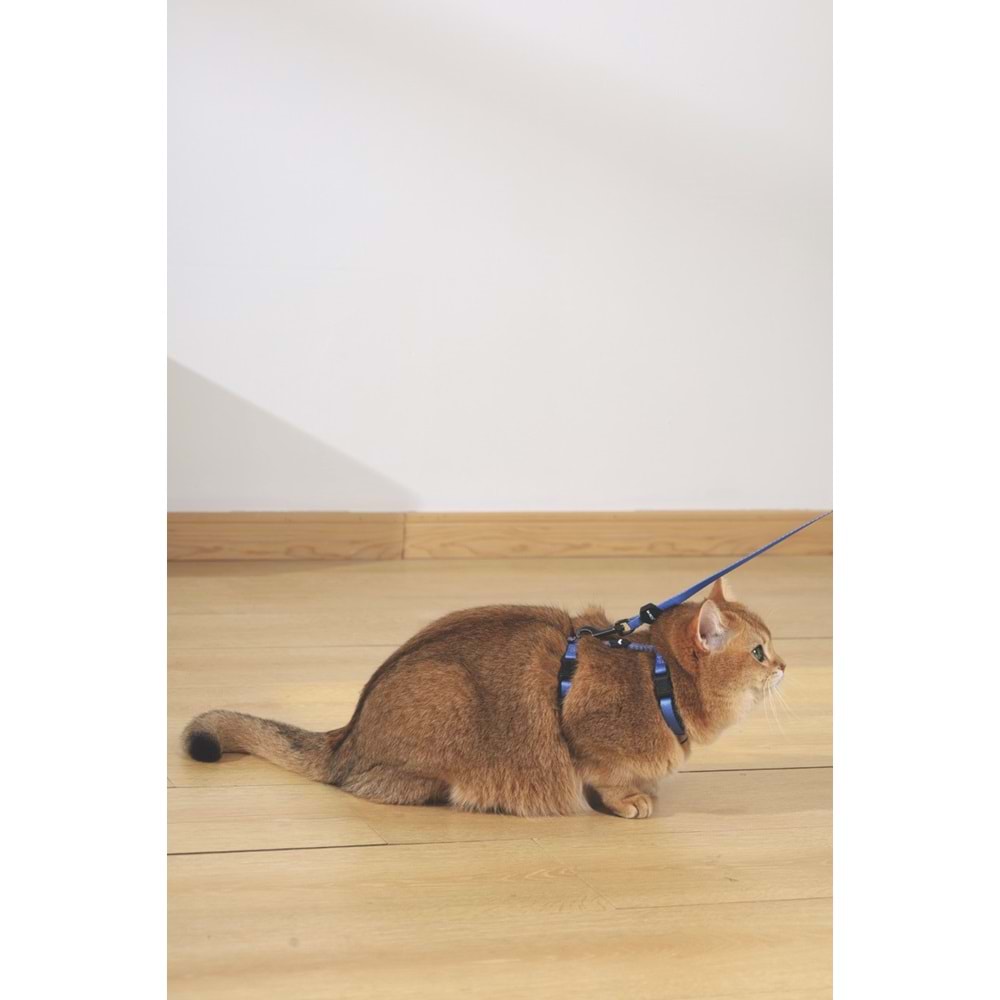 20802199 M-PETS GENTLE CAT GÖĞÜS TASMASI ve GEZDİRME SET BLUE