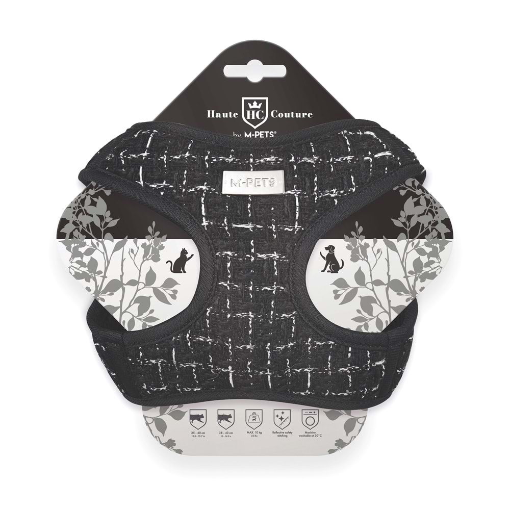 20804399 M-PETS HAUTE COUTURE KEDİ GÖĞÜS TASMASI BLACK