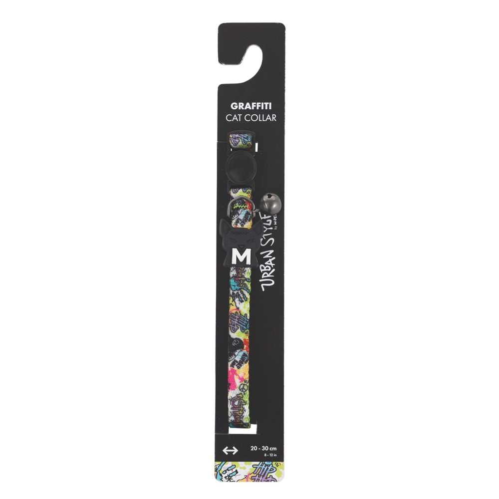 20804699 M-PETS URBAN STYLE GRAFFITI KEDİ BOYUN TASMASI