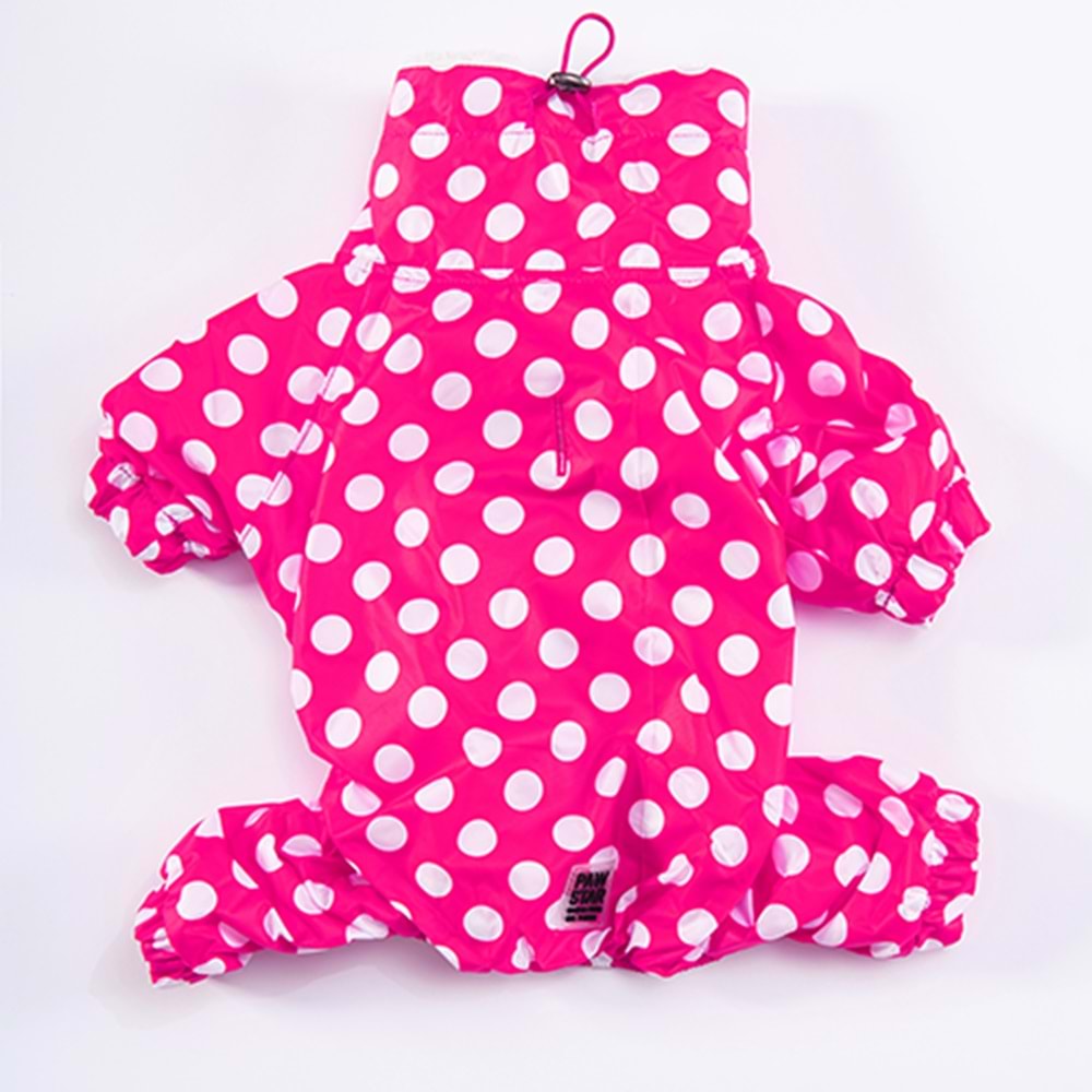 23522-PAWSTAR FUŞYA DOTS TULUM YAĞMURLUK 5Lİ SET (M-L-XL-XL-2XL)