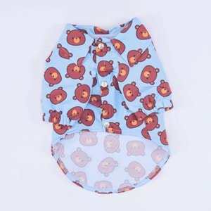 24452-PAWSTAR BEAR DESENLİ BÜYÜK GÖMLEK 5Lİ SET(3XL-4XL-5XL-6XL-7XL)