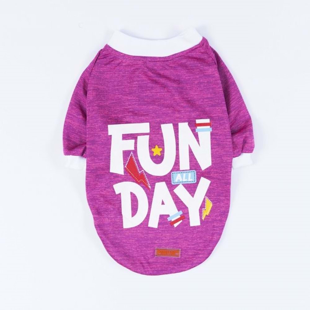 24721-PAWSTAR FUŞYA FUN DAY SWEAT 5Lİ SET(M-L-XL-XL-2XL)