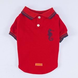 24816-PAWSTAR KIRMIZI MARİNE POLO YAKA TİŞÖRT 5Lİ SET(M-L-L-XL-2XL)