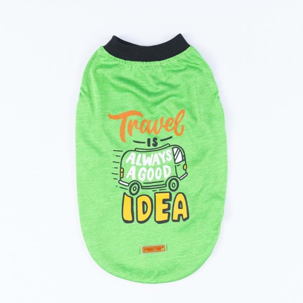 24858-PAWSTAR YEŞİL TRAVEL BÜYÜK TİŞÖRT 5Lİ SET(3XL-4XL-5XL-6XL-7XL)