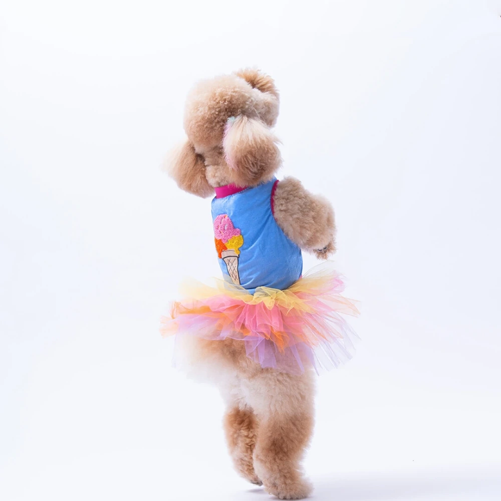 25304-PAWSTAR AÇIK MAVİ İCE CREAM ELBİSE 5Lİ SET (M-L-L-XL-2XL)