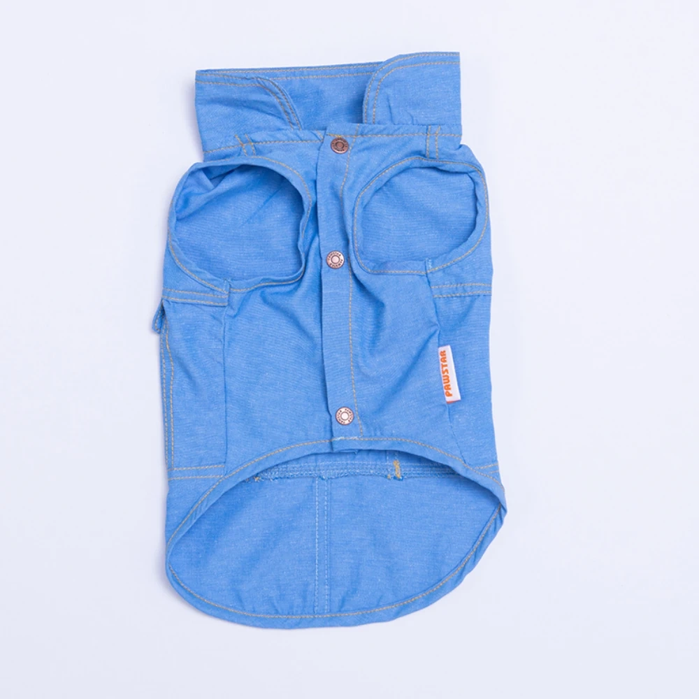 25408-PAWSTAR AÇIK MAVİ DENİM LOOK GÖMLEK 5Lİ SET (M-L-L-XL-2XL)