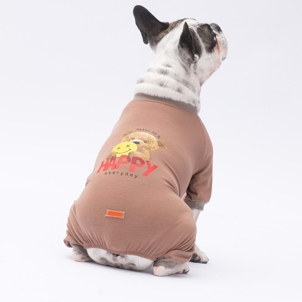 25907-PAWSTAR HAPPY TEDDY BEAR PİJAMA TULUM 5Lİ SET (M-L-L-XL-2XL)