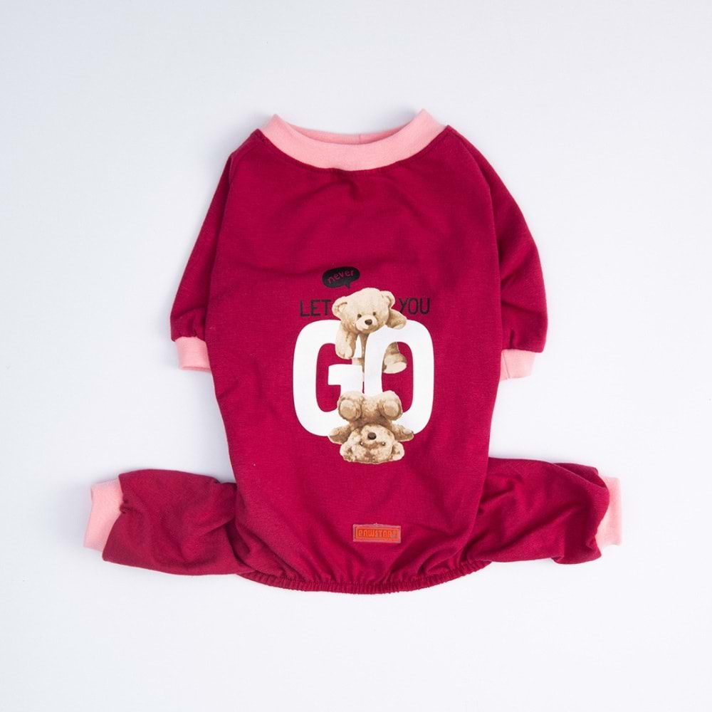 25908-PAWSTAR GO TEDDY BEAR PİJAMA TULUM 5Lİ SET(M-L-L-XL-2XL)