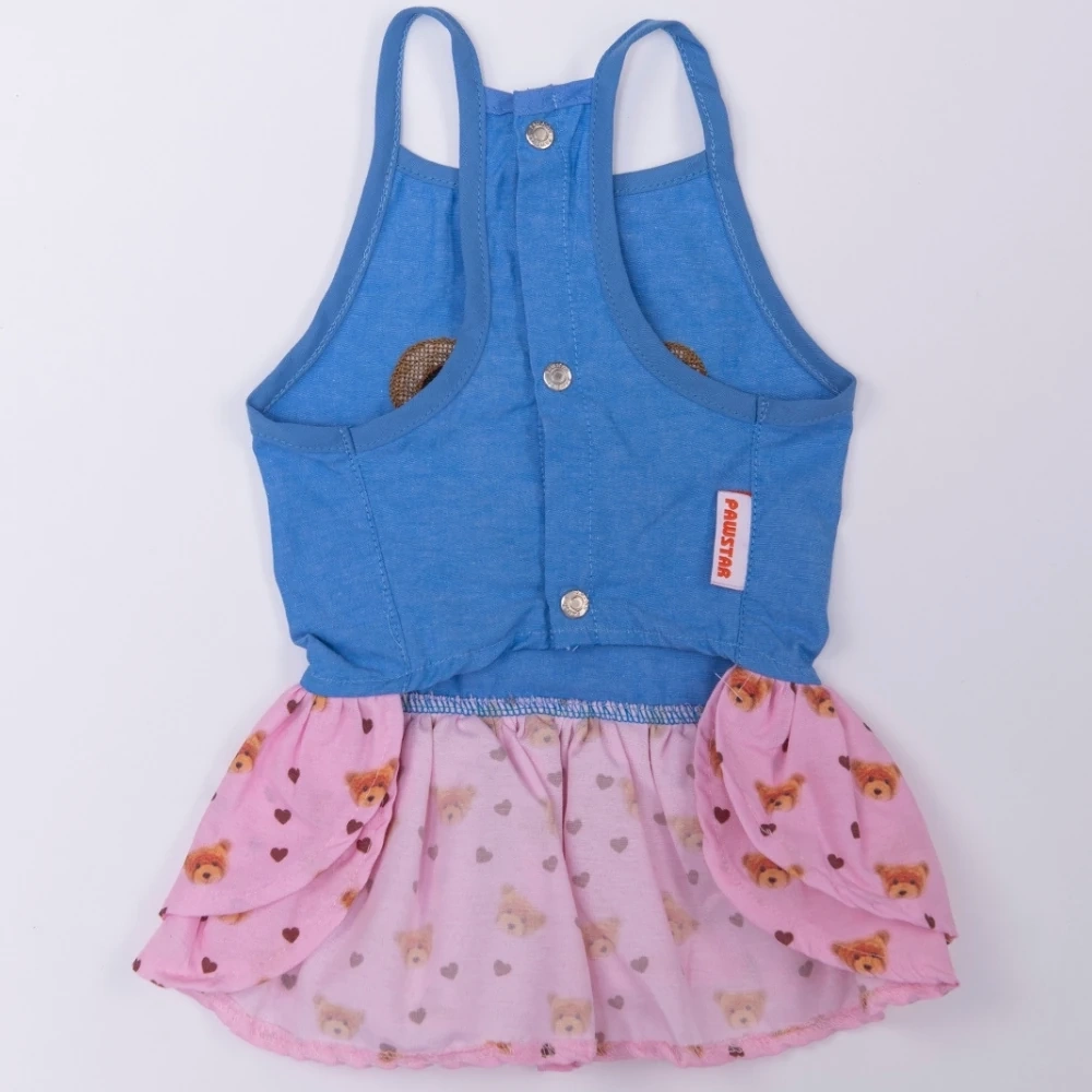 26312-PAWSTAR COZİE BEAR DENİM ELBİSE 5Lİ SET (S-M-L-L-XL)