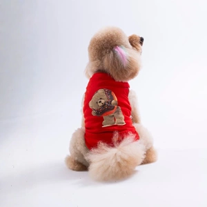 26807-PAWSTAR KIRMIZI DONUT TEDDY TİŞÖRT 6LI SET(S-M-L-L-XL-2XL)
