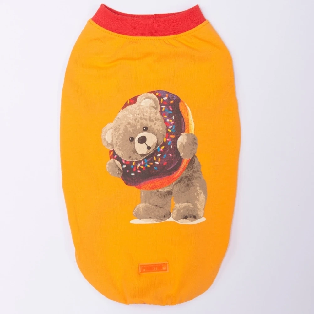 26808-PAWSTAR TURUNCU DONUT TEDDY TİŞÖRT 6LI SET(S-M-L-L-XL-2XL)