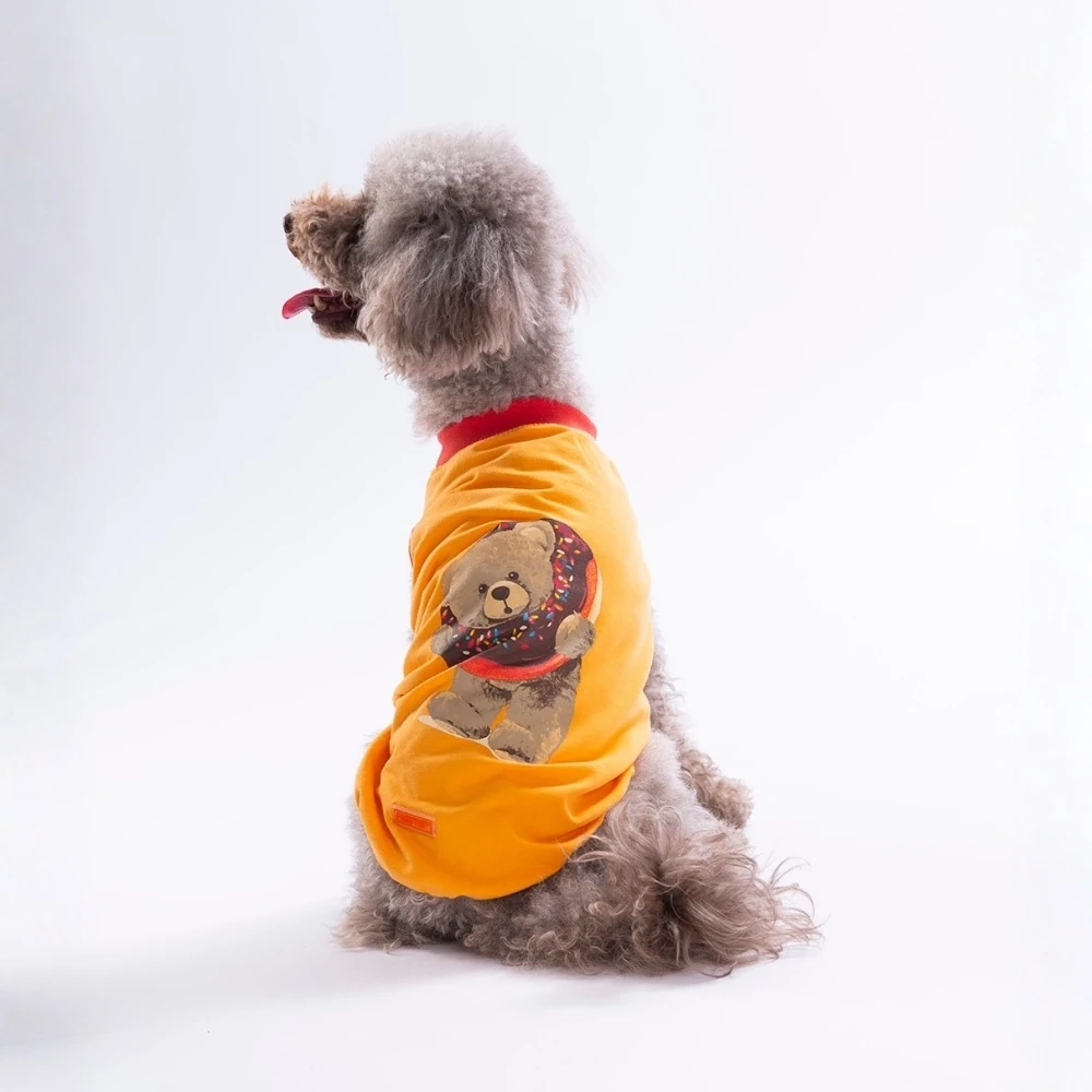 26808-PAWSTAR TURUNCU DONUT TEDDY TİŞÖRT 6LI SET(S-M-L-L-XL-2XL)