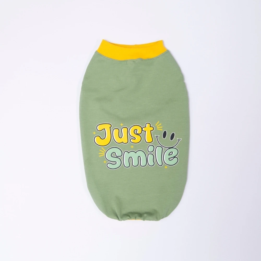 26823-PAWSTAR YEŞİL JUST SMİLE TİŞÖRT 6LI SET (S-M-L-L-XL-2XL)