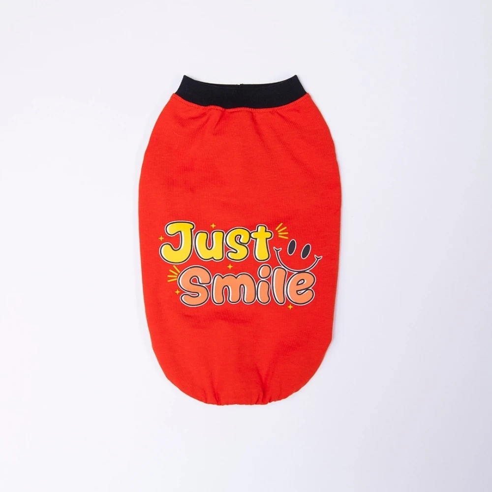 26825-PAWSTAR KIRMIZI JUST SMİLE TİŞÖRT 6LI SET (S-M-L-L-XL-2XL)