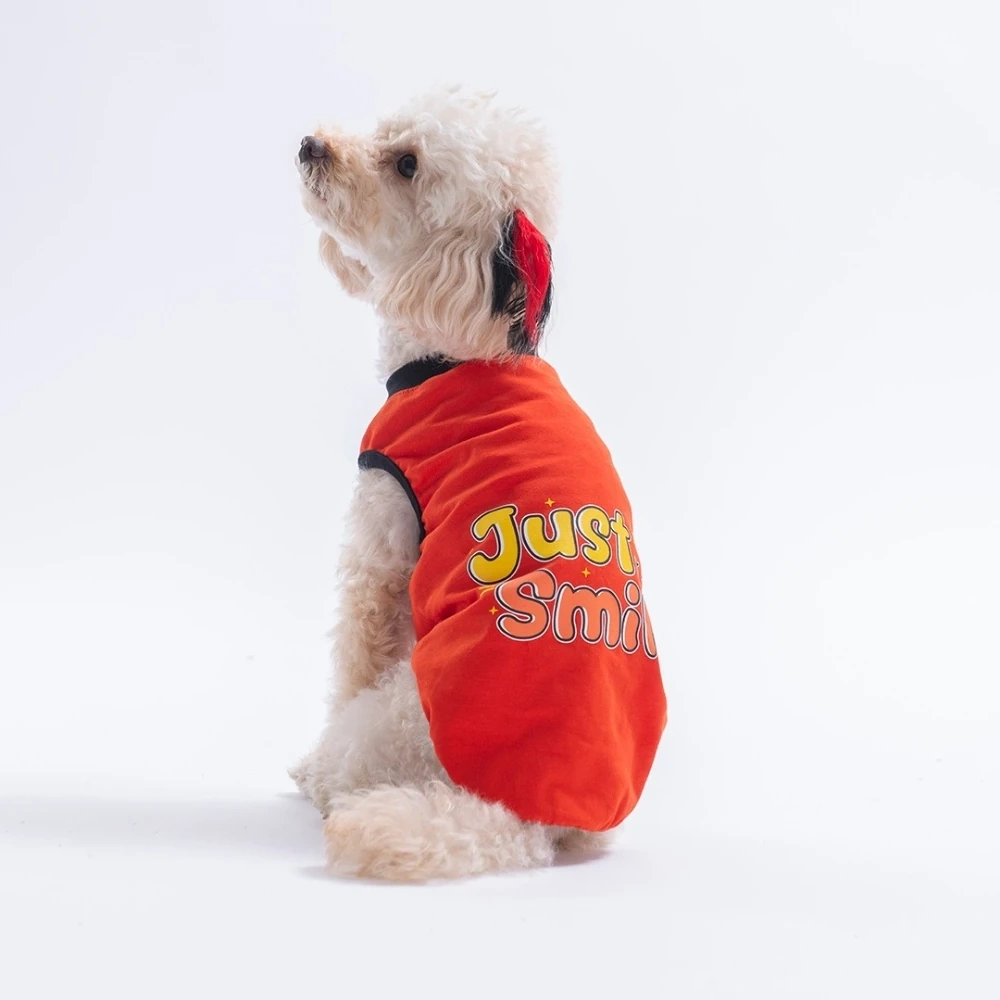 26825-PAWSTAR KIRMIZI JUST SMİLE TİŞÖRT 6LI SET (S-M-L-L-XL-2XL)