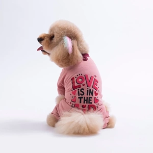 26902-PAWSTAR PEMBE LOVE AİR PİJAMA TULUM 5Lİ SET (M-L-L-XL-2XL)