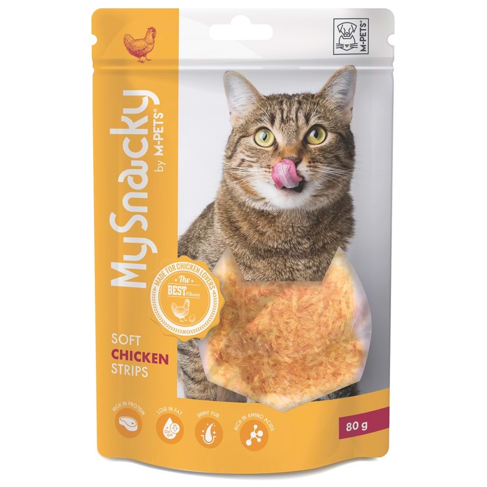 29010015 M-PETS MY SNACKY SOFT CHICKEN STRIPS KEDİ ÖDÜLÜ 80GR
