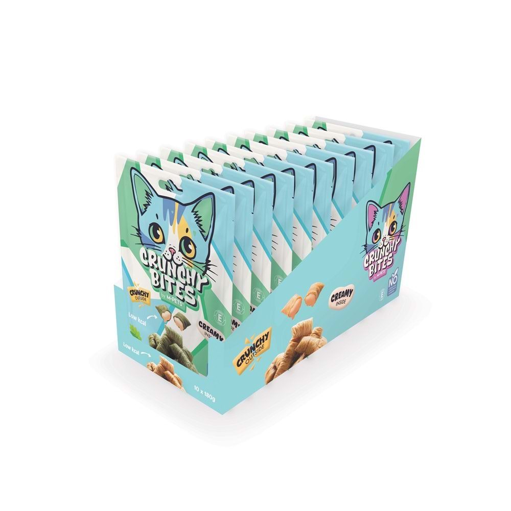 29011599 M-PETS CRUNCHY BITES CATNİPLİ KEDİ ÖDÜLÜ 180GR