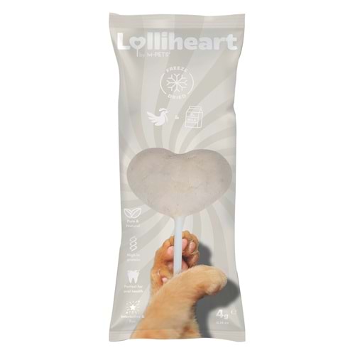 29012899 M-PETS LOLLİHEART SÜTLÜ KEDİ ÖDÜLÜ 4GR 15Lİ