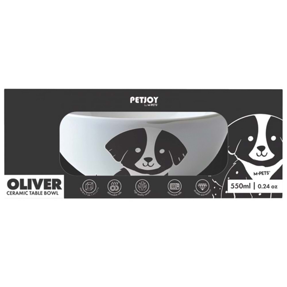 60003499 M-PETS OLİVER SERAMİK MAMA KABI 550ML