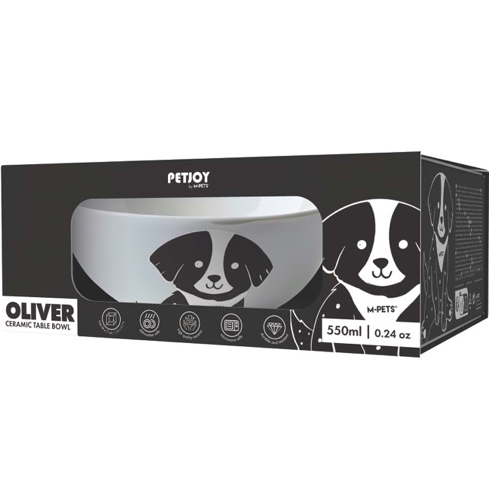 60003499 M-PETS OLİVER SERAMİK MAMA KABI 550ML
