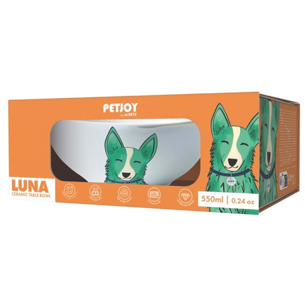 60003699 M-PETS LUNA SERAMİK MAMA KABI 550ML