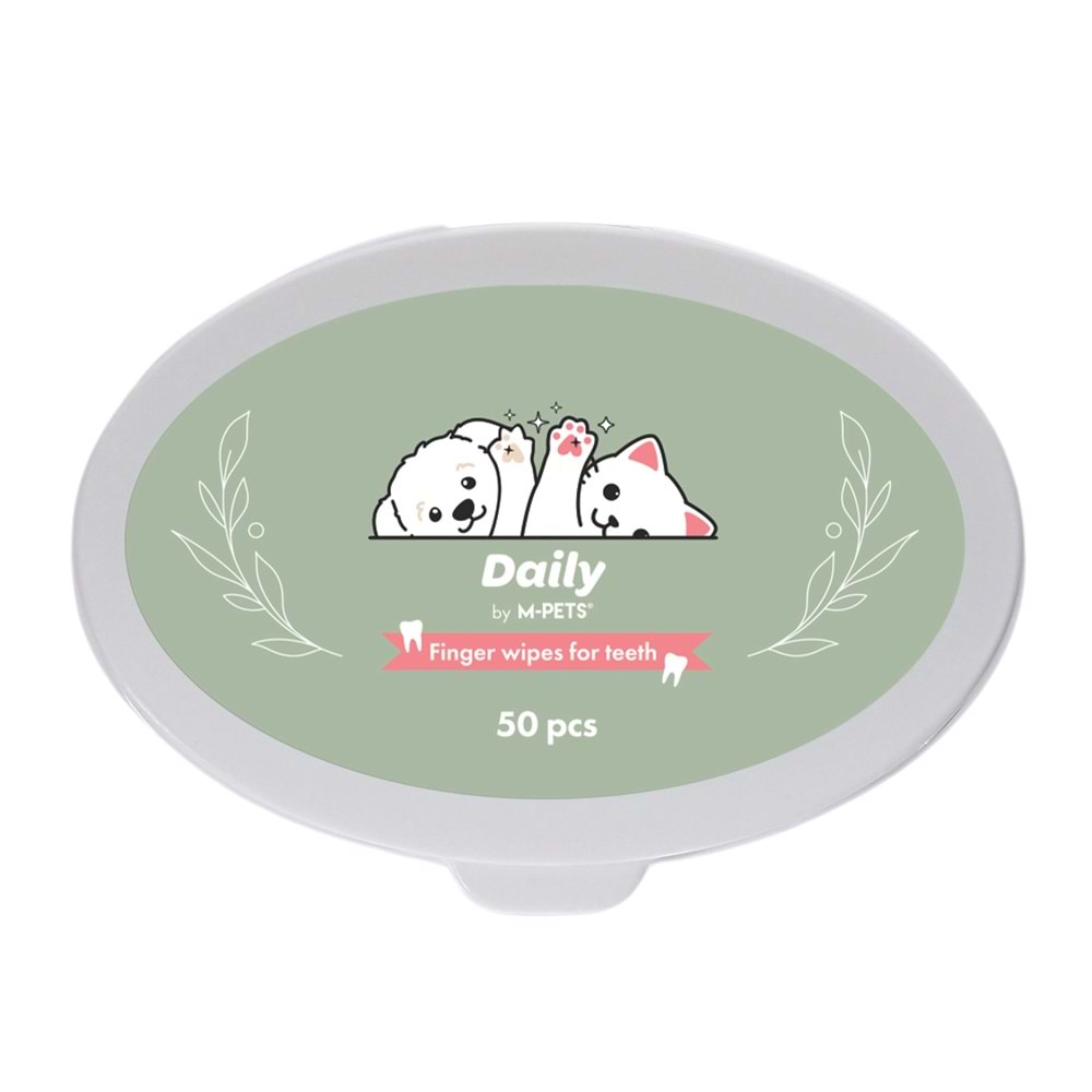 60103599 M-PETS DAİLY KEDİ ve KÖPEK DİŞ TEMİZLİĞİ İÇİN PARMAK PEDİ 50Lİ