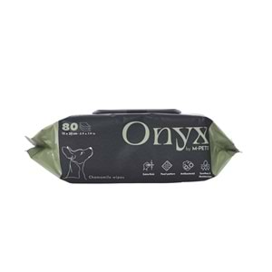 60106601 M-PETS ONYX PAPATYA KOKULU KEDİ ve KÖPEKLER İÇİN TEMİZLEME MENDİLİ 80Lİ