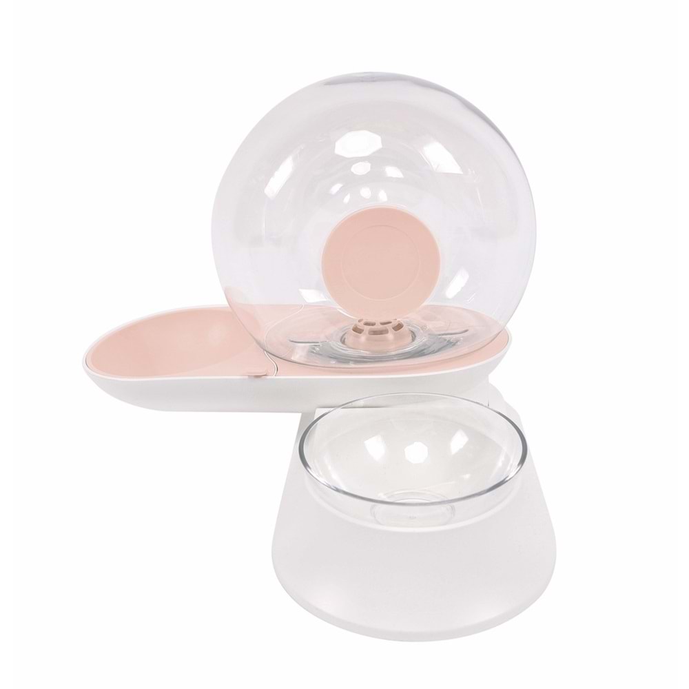 60501699 M-PETS SNAIL HAZNELİ SU ve MAMA KABI PİNK 2800ML-240GR