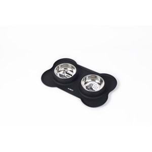 60530699 M-PETS DUET SILICONE MAT MAMA KABI BLACK 2X200ML