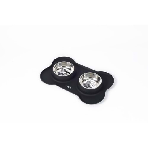 60530699 M-PETS DUET SILICONE MAT MAMA KABI BLACK 2X200ML