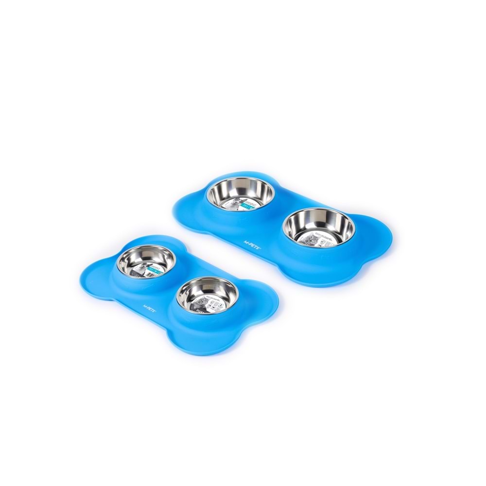 60530899 M-PETS DUET SILICONE MAT MAMA KABI BLUE 2X200ML