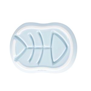 60532417 M-PETS SERENE FISH SERAMİK YAVAŞ YEME MAMA KABI 240ML LIGHT BLUE