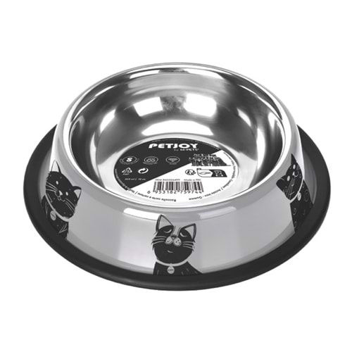 60566499 M-PETS PETJOY CATFAMİLY ÇELİK MAMA KABI (S) 355ML