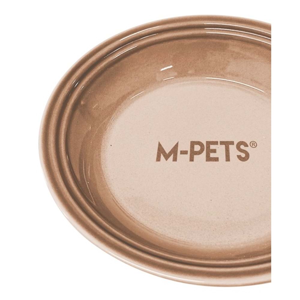 60566799 M-PETS PETJOY FLATTY SERAMİK MAMA KABI BROWN 250ML