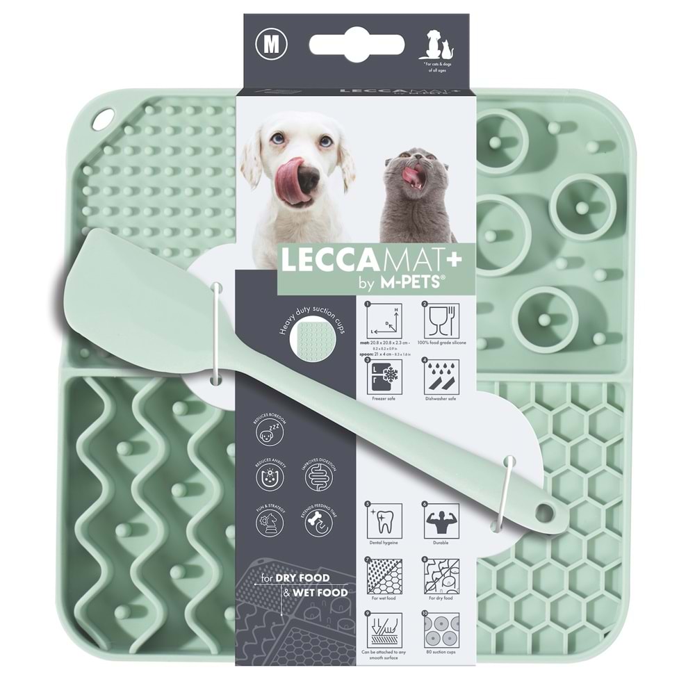 60568299 M-PETS LECCA SIVI ÖDÜL MATI KAŞIKLI SET GREEN (M)