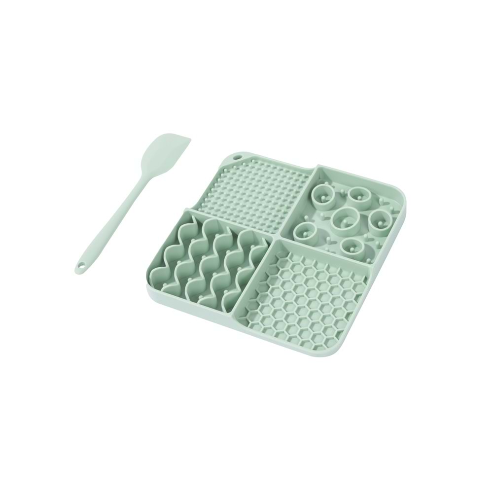 60568299 M-PETS LECCA SIVI ÖDÜL MATI KAŞIKLI SET GREEN (M)