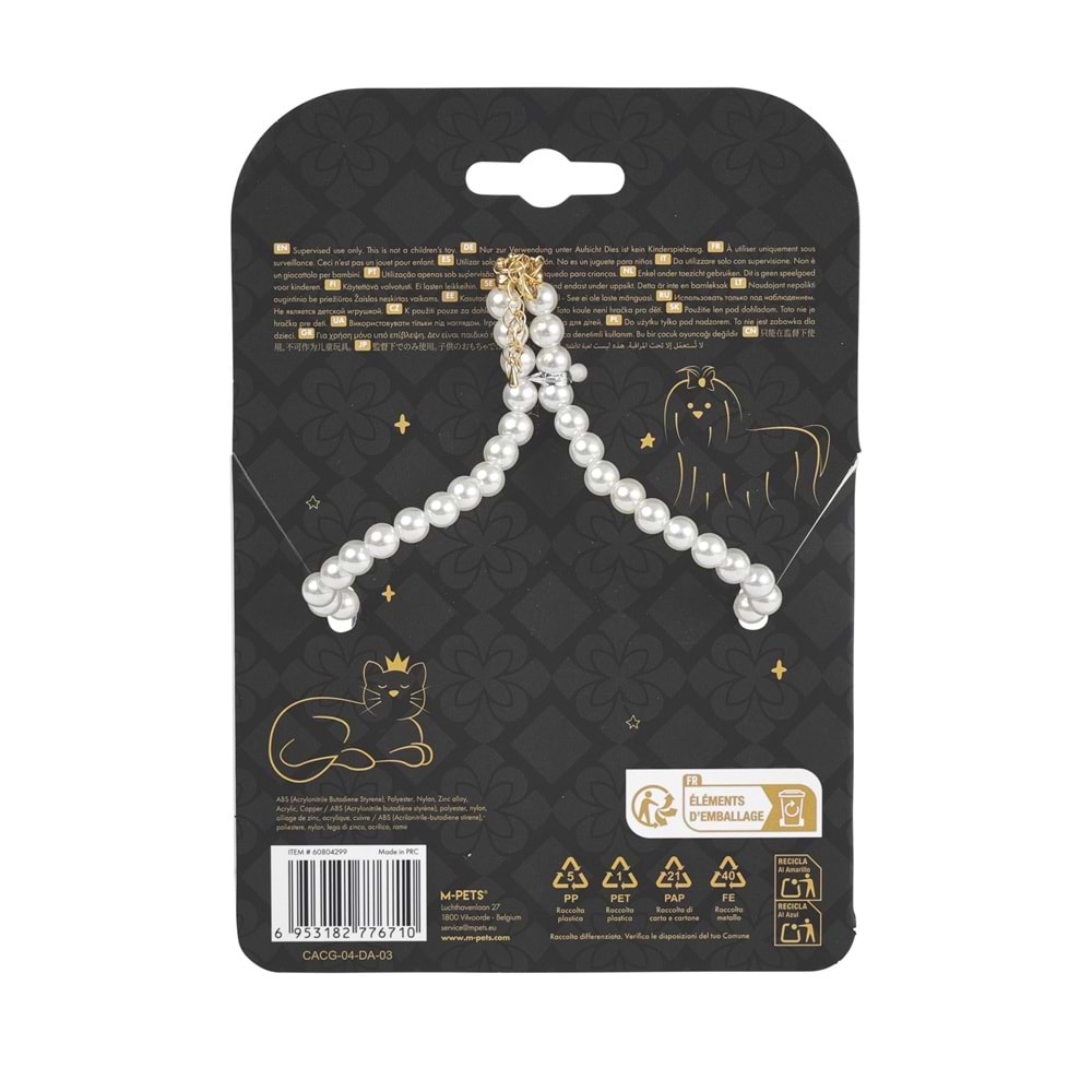 60804299 M-PETS GLAM PRESTİGE AKSESUAR BLUE DENİM PEARL (L)