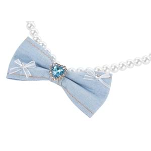 60804299 M-PETS GLAM PRESTİGE AKSESUAR BLUE DENİM PEARL (L)