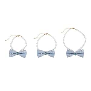 60804299 M-PETS GLAM PRESTİGE AKSESUAR BLUE DENİM PEARL (L)