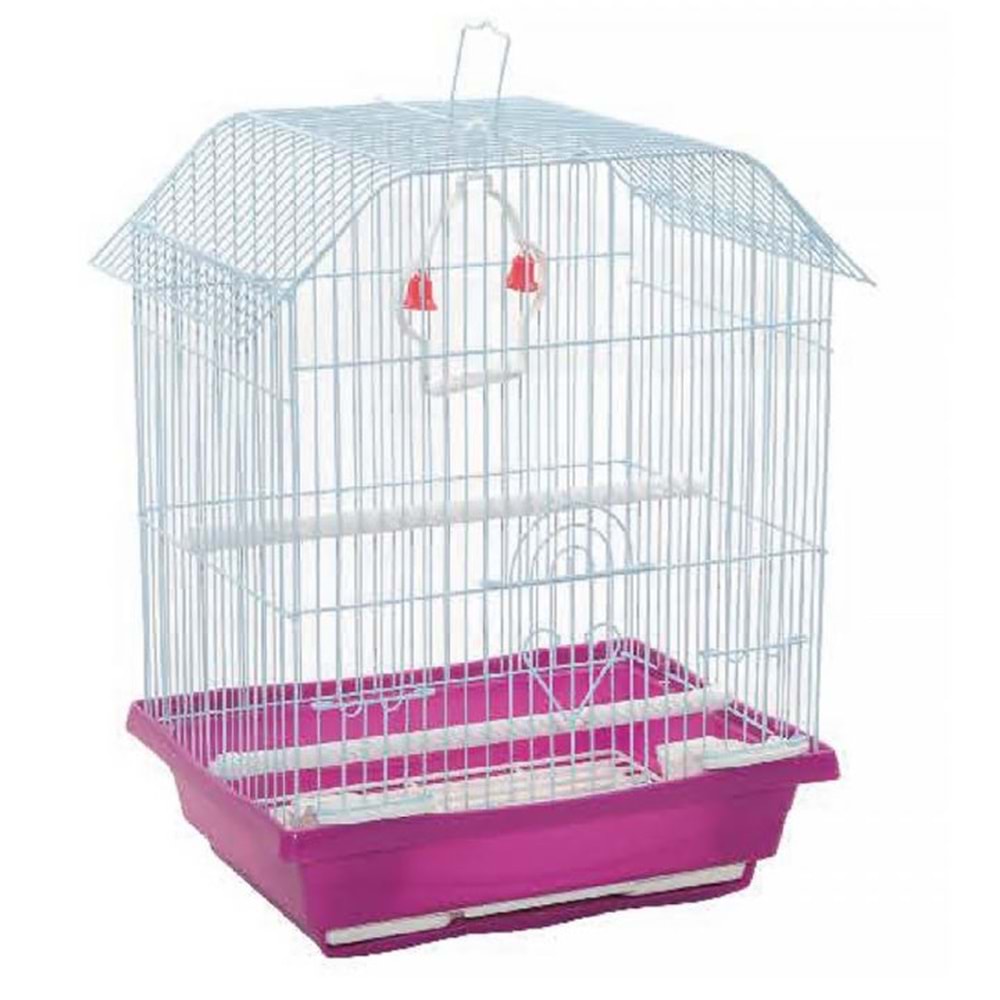 A1009-1 BİRDLİFE ÇİFT KAPILI KUŞ KAFESİ 10LU 30X23X39CM