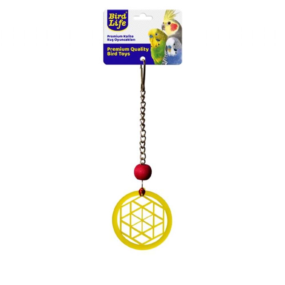 BRD1063-BİRDLİFE KUŞ OYUNCAĞI AKRİLİK GEOMETRİK ŞEKİLLİ SARKAÇ-03 6LI
