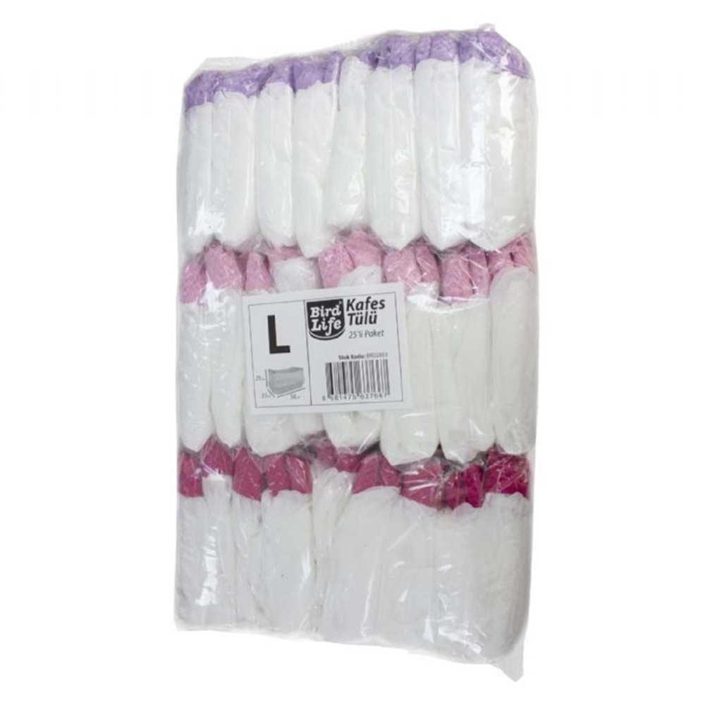 BRD2003-BİRDLİFE KAFES TÜLÜ (L) 25Lİ 25X35X50CM