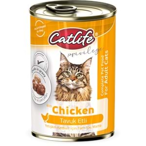 CLF14-CATLİFE TAVUK ETLİ KEDİ KONSERVE 400GR 12Lİ