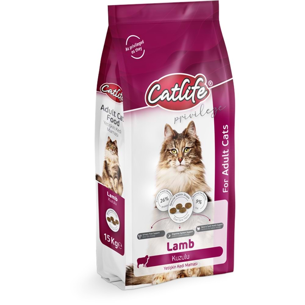 CLFD05-CATLİFE KUZUETLİ YETİŞKİN KEDİ MAMASI 15+1KG