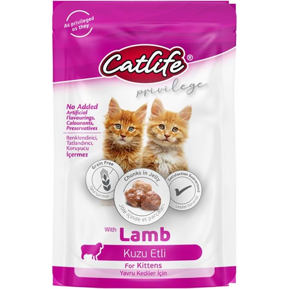 CLFW-22 CATLİFE KİTTEN KUZU ETLİ POUCH 85GR 24LÜ