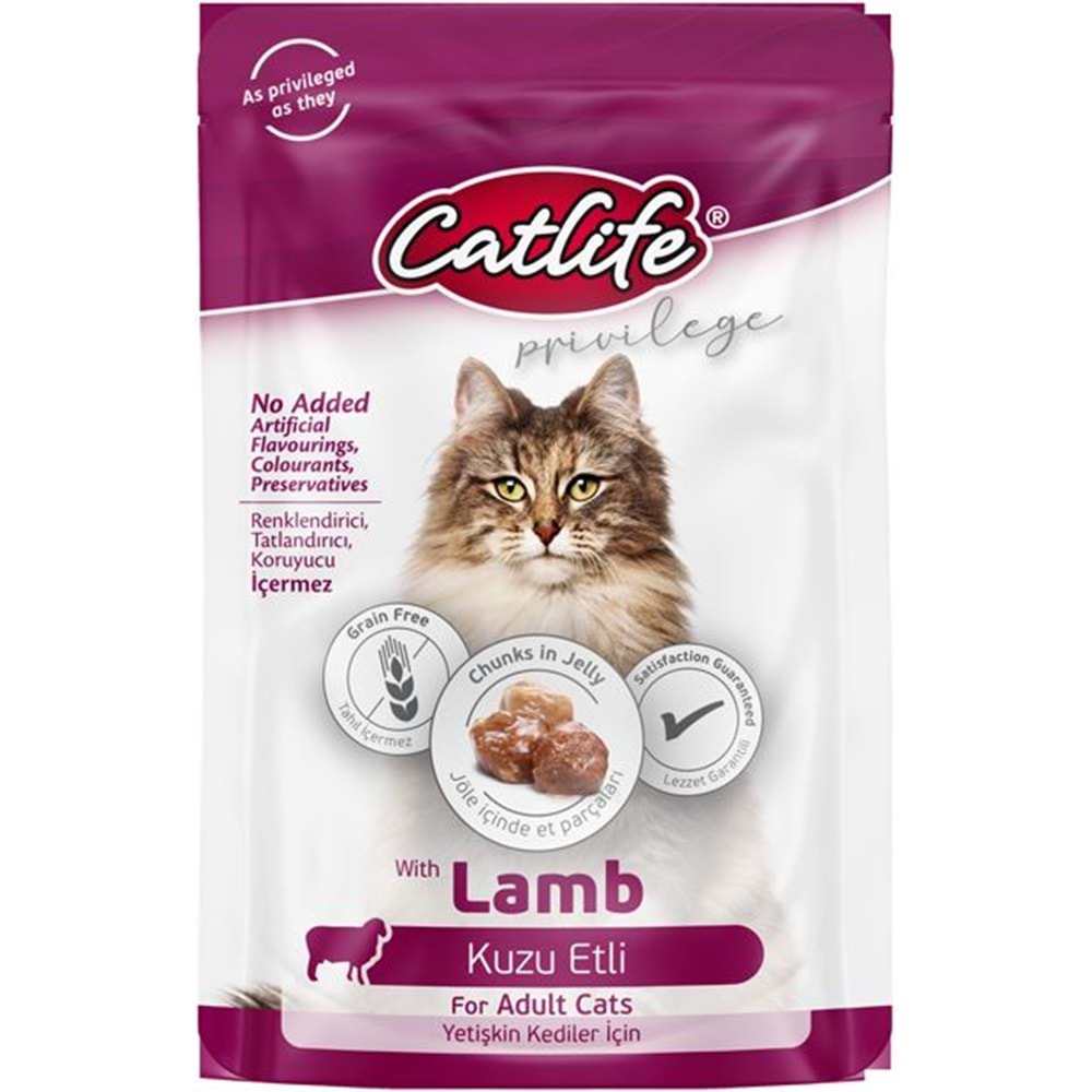 CLFW-24 CATLİFE KUZU ETLİ POUCH 85GR 24LÜ