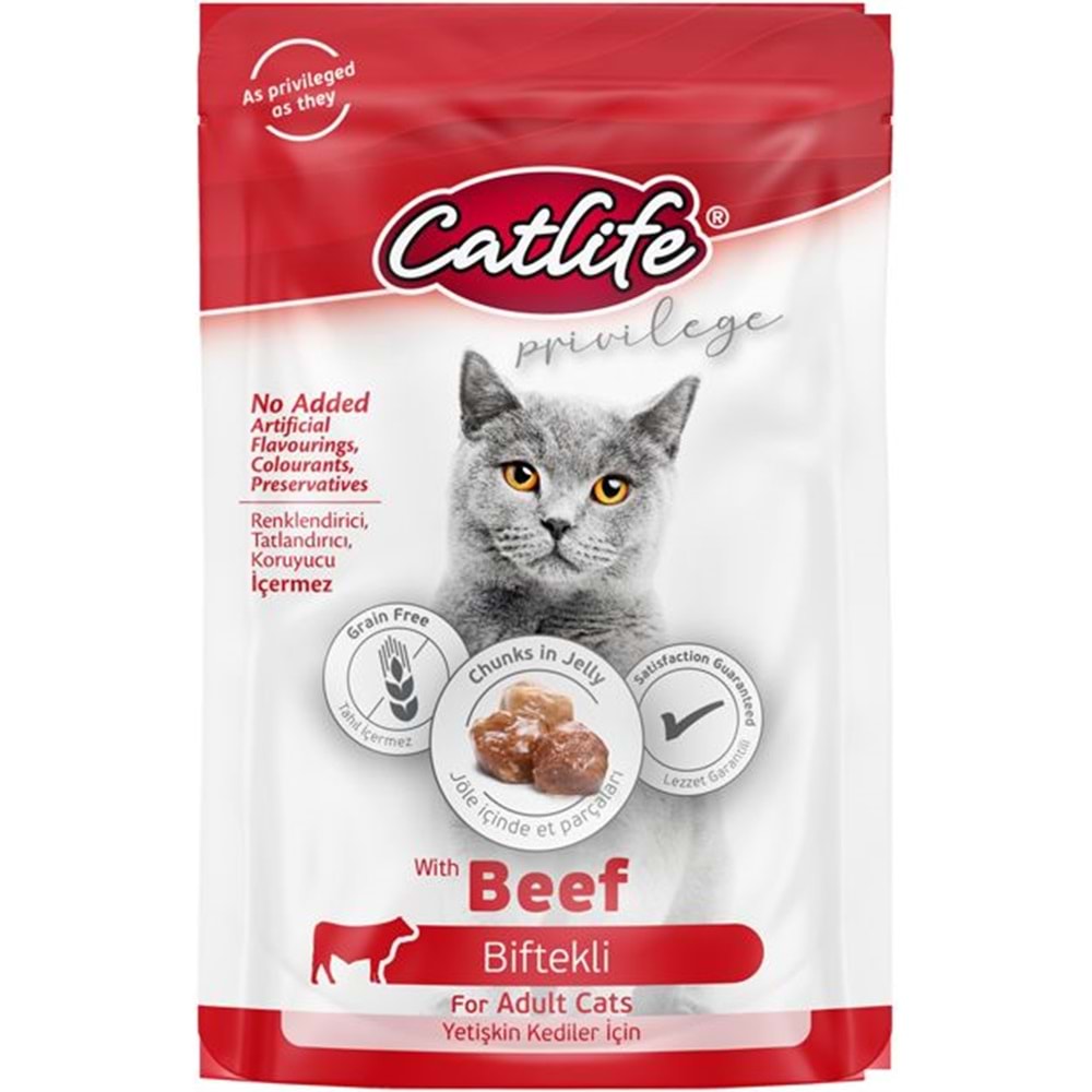 CLFW-25 CATLİFE BİFTEKLİ POUCH 85GR 24LÜ
